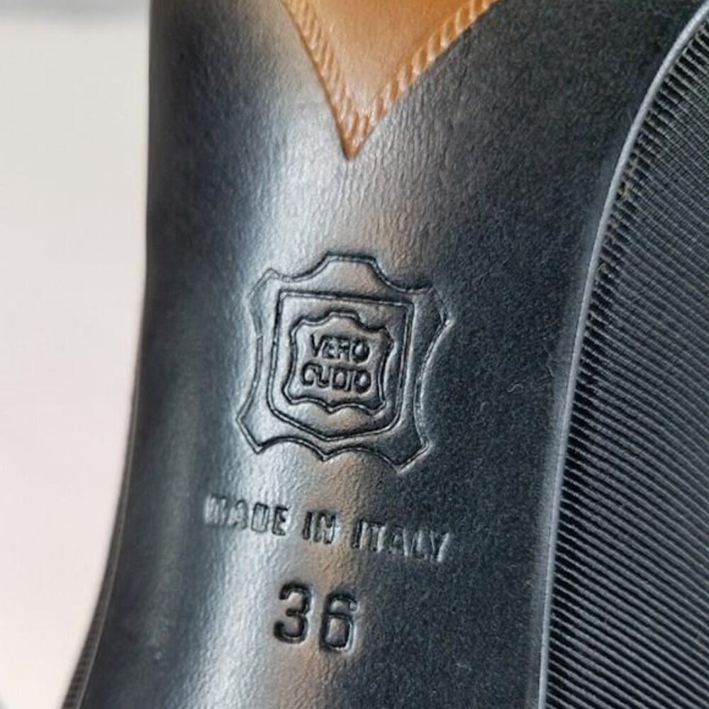 Gianni Versace Vintage Medallion Pumps Black Jewel Heels Made in Italy EU 36 - Picture 7 of 15